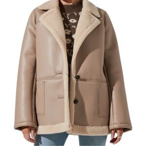 ASTR the Label Francine Faux Shearling Jacket